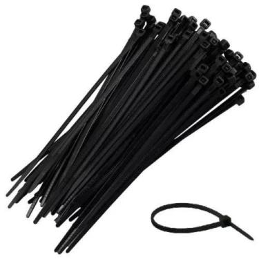 Imagem de Kit 400 abracadeira nylon 40cm 28cm 20cm 10cm preta - NOVE54