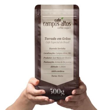 Imagem de Café Especial em Grãos, Pacote de 500g. Arábica. Café Campos Altos