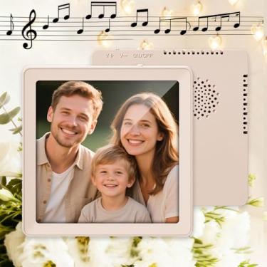 Imagem de Ímã de geladeira de música cinza personalizado – Função de reprodução e gravação em vários modos, ímã de placa Spotify com foto – Presentes elegantes para o Dia dos Namorados, aniversário, Natal, Dia