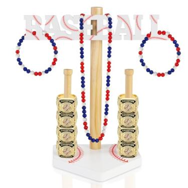 Imagem de AKAIXI Suporte de colar de beisebol para casa, suporte de exibição de anel de campeonato, joias de beisebol, decoração de cômoda para homens, beisebol, mãe, amantes, jogadores, treinadores, presente