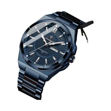 Imagem de Relógio Masculino À Prova D'Água Em Aço Inoxidável Com Luz Quartz POED