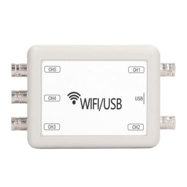 Imagem de KIMISS Osciloscópio Virtual WIFI USB Portátil de 5 Canais 0Hz ~ 250kHz Faixa de Frequência, Taxa de Amostragem de 1MHz para Uso Em Dispositivos Móveis e PC