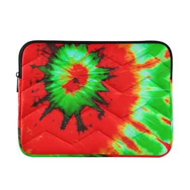 Imagem de Capa protetora acolchoada para notebook tie dye coração à prova de choque 14 polegadas