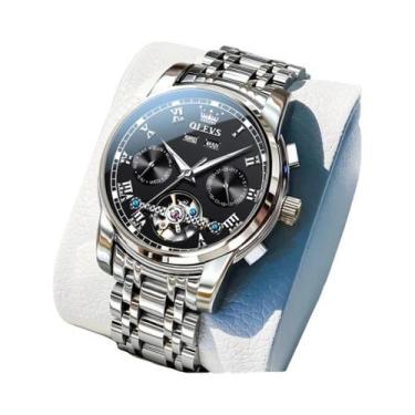 Imagem de Relógio Mecânico Luxuoso Masculino OLEVS 6607 Automático Esqueleto Com