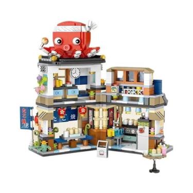 Imagem de Blocos De Montar Para Crianças Série Loz Street View Modelo De Café Iz