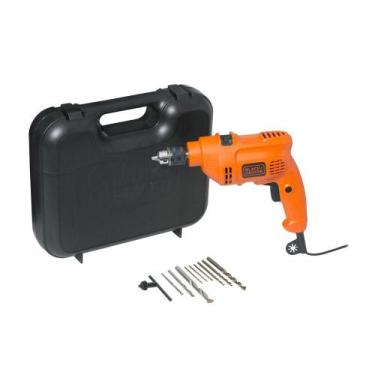 Imagem de Furadeira Impacto 3/8'' 560W + 9 Brocas - Black+Decker, 110V