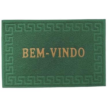 Imagem de kit 1-3 Tapete Capacho Bem Vindo Porta Entrada Anti-Derrapante(1pç,verde)
