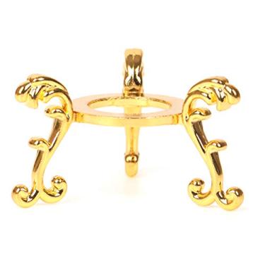 Imagem de Suporte de exibição com base de bola de cristal, suporte de exibição de ovos, ornamento de mesa para exibição de vidro de cristal e pedra natural para esfera de 40 mm-60 mm (dourado)