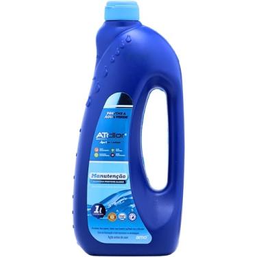 Imagem de AtCllor, Algicida manutenção de piscina, Previne água verde, Líquido, 1 Litro, Azul claro