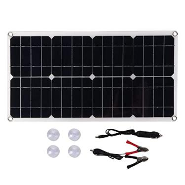 Imagem de Hyuduo Painel Solar Portátil de 25 W 18 V Silício Monocristalino de Alta Eficiência Com Carregador USB Duplo para Camping, Carro, Barco, Motocicleta, Leve, 890g, Classificação IP65