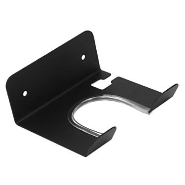 Imagem de GLOGLOW Suporte de Armazenamento para Secador de Cabelo Montado na Parede - Aço Inoxidável, Economia de Espaço, Ideal para Organização de Banheiro, Instalação Fácil (Preto)