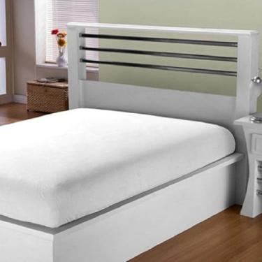 Imagem de Confecções Elba, Lençol De Cama Casal Avulso Com Elástico Algodão 150 Fios Cor:Branco