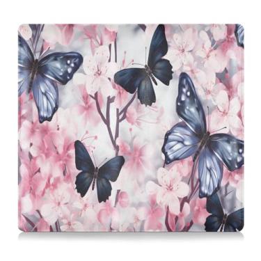 Imagem de CEBUGI Porta-luvas com porta-luvas e porta-luvas de flores de borboleta para organizador de documentos, 12,5 cm x 24 cm