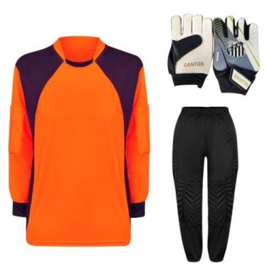 Imagem de Kit De Goleiro TRB + Luva De Goleiro Infantil Santos DRB Goalkeeper - 