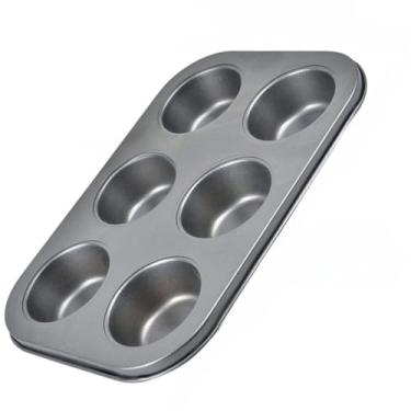 Imagem de Kit Forma Para Cupcake Bolinhos Pão de Mel E Queijo 12 Cavidades Antiaderente Grande - Ideal para Fazer Bolinhos, Pão de Mel e Salgados no Forno ou Air Fryer(1 Unidade,6 Cavidades)