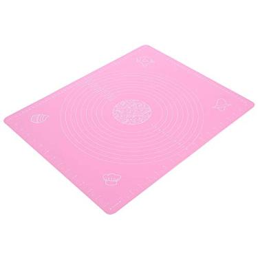 Imagem de GLOGLOW Outras Ferramentas e Acessórios de Cozimento Almofada de Massa Antiaderente Com Marcas de Medição, Rosa, 19,5 X 11,6 Polegadas, Tapete de Cozimento de Silicone de Grau Alimentício, Nan