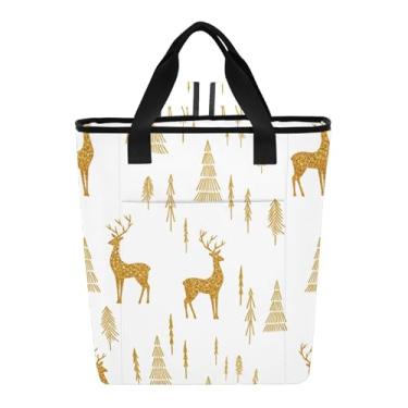 Imagem de Joitme Lancheira, grande capacidade, cervo, abeto, branco, mochila à prova d'água, 36 latas, mochila refrescante