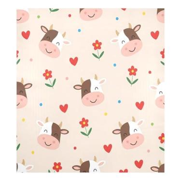 Imagem de Blueangle Capa magnética para lava-louças de vaca de desenho dos namorados, decoração da capa frontal da máquina de lavar louça, adesivos de eletrodomésticos, adesivos de eletrodomésticos, 58 cm C x