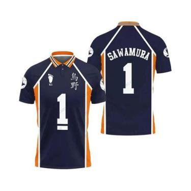 Imagem de Camisas Polo De Voleibol Anime Haikyuu Hinata Para Homens, Jerseys Esp