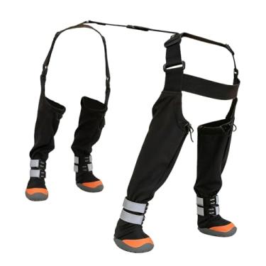Imagem de Suspensórios Para Botas Cão - Impermeável Antiderrapante - Suspensórias Ajustáveis com Faixa Refletora para Cães | Para Patas de Filhotes em Condições de Frio Neve e