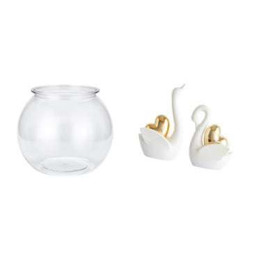 Imagem de Whtkoph Pequeno Aquário Transparente, Decoração para Casa, Tigela, Vaso, Mesa, Quarto, Escrivaninha, Sala de Estar, Figuras Decorativas, Artesanato de Mesa