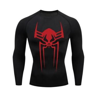 Imagem de Camiseta De Compressão Masculina De Secagem Rápida Com Estampa De Aran