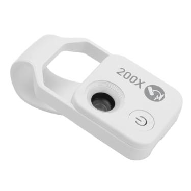 Imagem de Dioche Microscópio Em Miniatura para Telefone 200X Microscópio Digital Portátil de Alta Ampliação 200X Com Luz LED Clipe Universal para Smartphones Trabalho de Laboratório Avaliação de