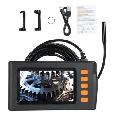 Imagem de Câmera de inspeção de boroscópio industrial de lente dupla com resolução 1080P HD Tela LCD de 4,3 polegadas Luz LED ajustável IP67 à prova d'água para tubulação de carro Dreno de (Hum)