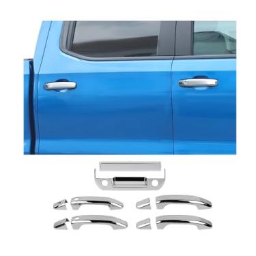 Imagem de SQQP Kit de capa de maçaneta externa para porta lateral e porta traseira adequado para Chevy Colorado/GMC Canyon (cromado) 2023-2025+