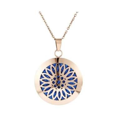 Imagem de Colar Difusor De Óleo Essencial Em Aço Inoxidável Para Mulheres, Pinge