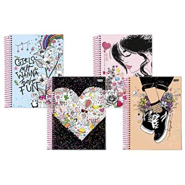 Imagem de Caderno Espiral Universitário Capa Dura 20X1 400Fls 02/Pt It Girl Fsc