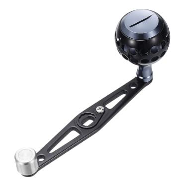 Imagem de YELARXI Cabo elétrico Baitcasting, carretel de pesca redondo de metal, peças de substituição de manípulo basculante - Adequado para (acessórios de bricolagem/pesca/balancim), preto