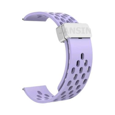 Imagem de Pulseira De Silicone Com Fecho Magnético De 22mm Para Zeblaze Btalk 3 