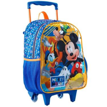 Imagem de Mochila Mickey Mouse Disney Reforçada Resistente com Rodinhas 16` - Mickey Mouse - Xeryus