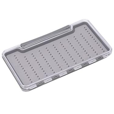 Imagem de HUIOP Caixa de Pesca Com Mosca à Prova D'água, Pequena, Mas Espaçosa, Comporta Centenas de Moscas, Compartimento Interno Espuma, Tamanho Bolso, Anel Vedação, Concha ABS, (Buraco triangular)