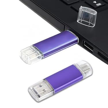Imagem de Pen drive USB-A tipo C de 64 GB, pen drive portátil de porta dupla, cartão de memória 2 em 1 para computador, smartphone, transferência de dispositivos, escritório, negócios, viagens, compartilhamento