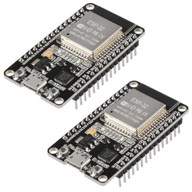 Imagem de 2 peças ESP-32 ESP32 placa de desenvolvimento, 2,4 GHz Dual Mode WiFi + Bluetooth Dual Core Microcontrolador suporta AP/STA/AP+STA, chip CP2102