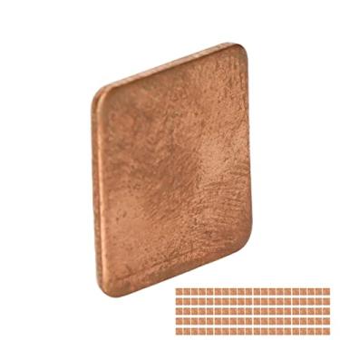 Imagem de Almofada De Cobre, 100 Peças De Calço Puro Cobre Excelente Condutividade Térmica Dissipador De Calor De Cobre 15x15mm Para Desktop Laptop GPU CPU Dissipador De Calor(0,8 mm)