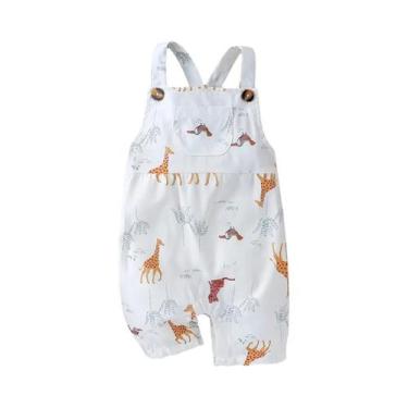 Imagem de Conjunto De 2 Peças De Macacão Sem Mangas Para Meninos Bebês Com Estam