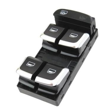 Imagem de Interruptor do espelho retrovisor elétrico dianteiro do lado do motorista, cromado, para Q5 A5 A4 B8 2008 2009 2010 2011 8KD959851A Interruptor do vidro elétrico