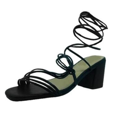 Imagem de Sandália Salto Baixo com Amarração Sua Cia 8186v23.14356-Feminino