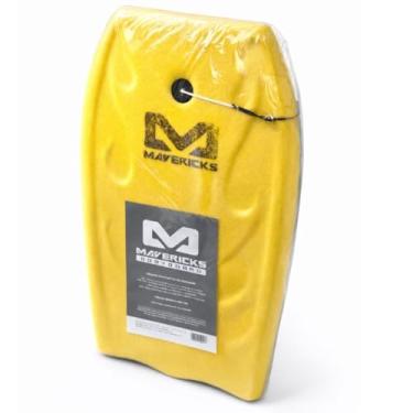 Imagem de Prancha BodyBoard Mavericks C/Leash Praia ou Piscina Infantil - Prancha Infantil com cordinha Mavericks (Amarelo)