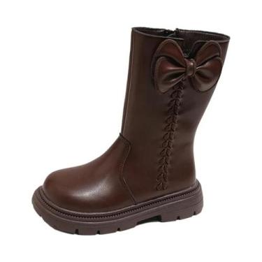 Imagem de Botas De Moda Bege Para Meninas De 3 a 18 Anos, Sapatos De Algodão Com