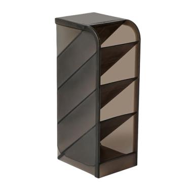 Imagem de Hapivida Organizador de mesa angular para caneta, organizador vertical de 4 grades, para armazenamento de lápis de papelaria de mesa, preto