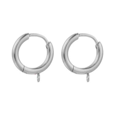 Imagem de Ganchos De Brinco Banhados a Ouro 10pcs Fios De Aço Inoxidável Em Form