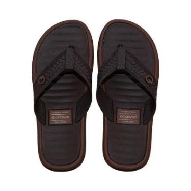 Imagem de Chinelo de Dedo Marrom Elegante Casual | Cartago-Masculino