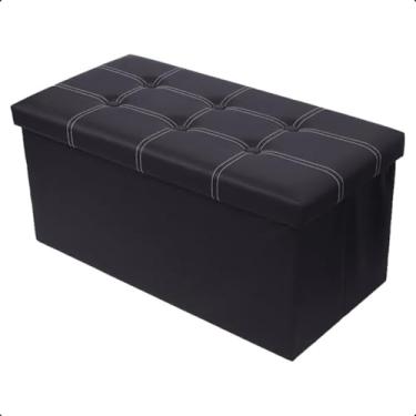 Imagem de BolaAzul, Puff com Bau Banqueta Dobravel Portatil Porta Objetos 95L