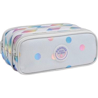 Imagem de Estojo Triplo Grande Académie Listras E Poás Holográfico Tilibra