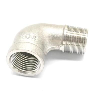 Imagem de 1/10.2 cm BSP rosca fêmea para macho 304 aço inoxidável conector cotovelo 90 graus encaixe de tubulação água óleo ar OROAOBOMT
