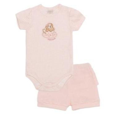 Imagem de Conjunto Bebê Menina Body Bordado Cachorro/Short Mini & Co-Feminino